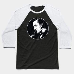 SHERLOCK HOLMES (Circle Black and White) Baseball T-Shirt